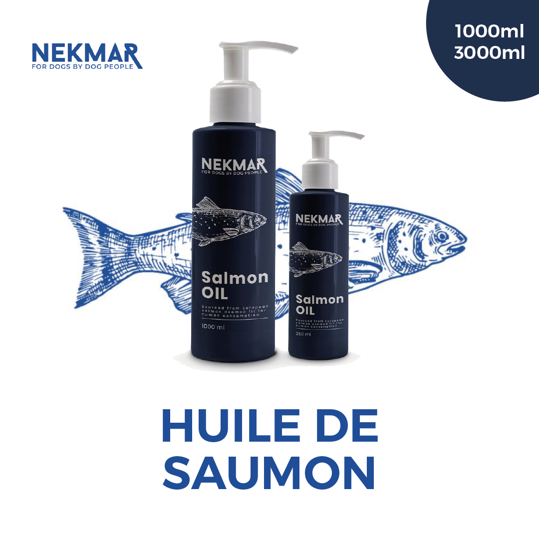 Huile de saumon, aliment complémentaire pour chien et chat - 940 ml
