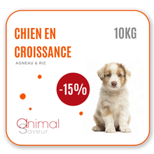 Charger l&#39;image dans la galerie, Croquettes Vétérinaires - Chien en Croissance 10 kg- Agneau / Riz | Promo -15%
